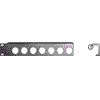Adam Hall 872215 19Zoll 1HE Rackblende mit 12 D-Serie-Bohrungen und Kabelbefestigung