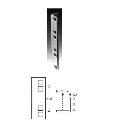 Adam Hall 6150 Rackschiene 19Zoll, gestanzt, 2m-Stange