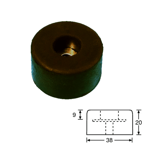 Adam Hall 4909 Gummifuß mit Stahlscheibe 38mm x 20mm