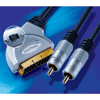 Clicktronic HC 3-150 Clicktronic Scart - 2x Cinch (1x Audio, 1x Video) Schalter 1,5m