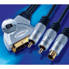 Clicktronic HC 7-150 Clicktronic Scart - S-VHS + 2x Cinch (Audio) mit Schalter 1,5m