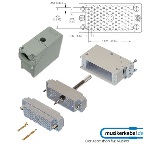 Edac 516-090-000-302 Edac 516-Series Einsatz 90pol male (Chassisstecker)