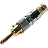 HiCon HI-BM08-BLK Hicon Bananenstecker echtvergoldet, Spreizspange, schwarz