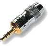 HiCon HI-J35S01 Hicon Klinkenstecker 3,5mm stereo, verg. Kontakte, Chrom