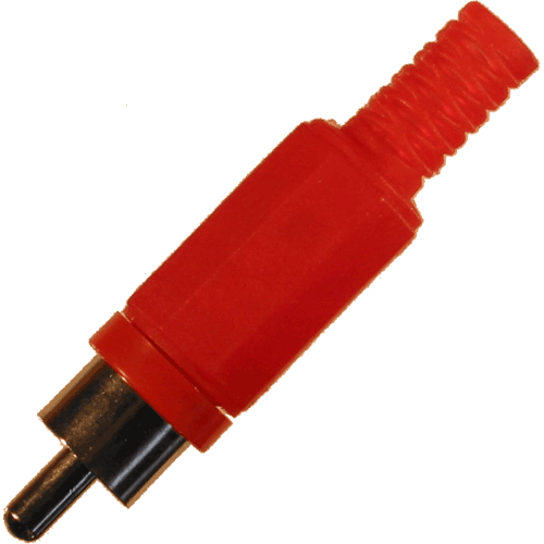   Cinchstecker, Kunststoff, rot