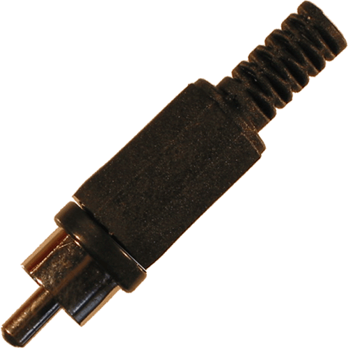   Cinchstecker, Kunststoff, schwarz
