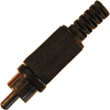   Cinchstecker, Kunststoff, schwarz