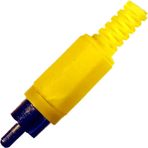   Cinchstecker, Kunststoff, gelb