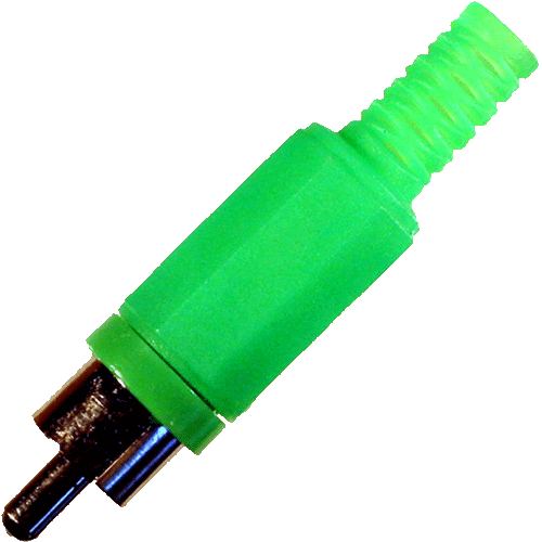   Cinchstecker, Kunststoff, grün