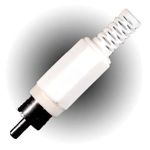   Cinchstecker, Kunststoff, weiß