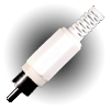   Cinchstecker, Kunststoff, weiß