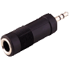   Adapter Klinkenstecker 3,5mm stereo auf Klinkenbuchse 6,3mm stereo