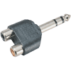 Adapter Klinkenstecker 6,3mm stereo an 2x Cinchbuchsen