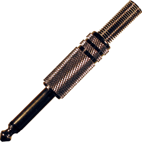 Klinkenstecker 6,3mm mono, metall