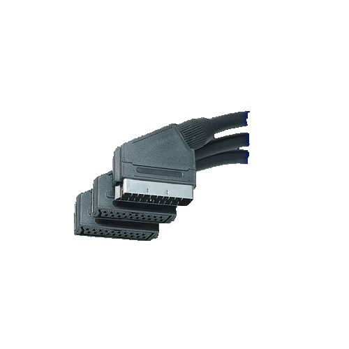 Scartstecker auf 2x Scartkupplung 30cm, 12pol.