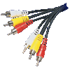 3x Cinchstecker - 3x Cinchstecker (2x Audio, 1x Video) 5m