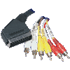 Scartstecker - 6x Cinchstecker (Audio in,out, Video in,out) 1,5m