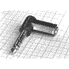 Adapter Klinkenst. 6,3mm stereo an Klinkenbuchse 3,5mm stereo gewinkelt