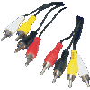 4x Cinchstecker an 4x Cinchstecker, 6m