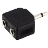 Adapter Klinkenstecker 3,5mm mono an 2xKlinkenbuchse 3,5mm mono