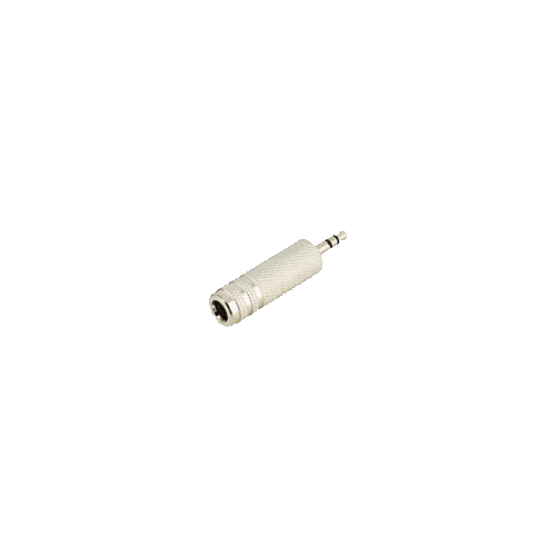 Adapter Klinkenstecker 3,5mm stereo an Klinkenbuchse 6,3mm stereo, metall
