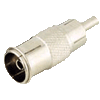   Adapter Cinchstecker auf Antennenkupplung (IEC-Koaxial-Zentral)