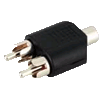   Adapter Cinchbuchse auf 2x Cinchstecker