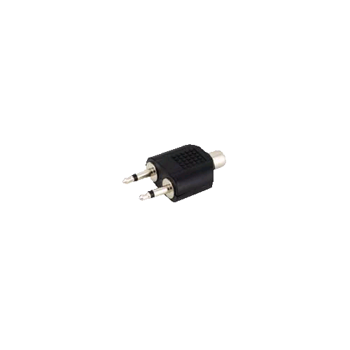 Adapter 2x Klinkenstecker 3,5mm mono an Cinchbuchse