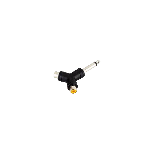 Adapter Klinkenstecker 6,3mm mono an 2x Cinchbuchse, sternform