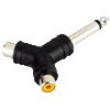 Adapter Klinkenstecker 6,3mm mono an 2x Cinchbuchse, sternform