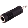 Adapter Klinkenstecker 3,5mm stereo auf Klinkenbuchse 6,3mm stereo