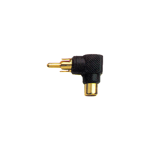 Adapter Cinchstecker an Cinchbuchse, gewinkelt, rot