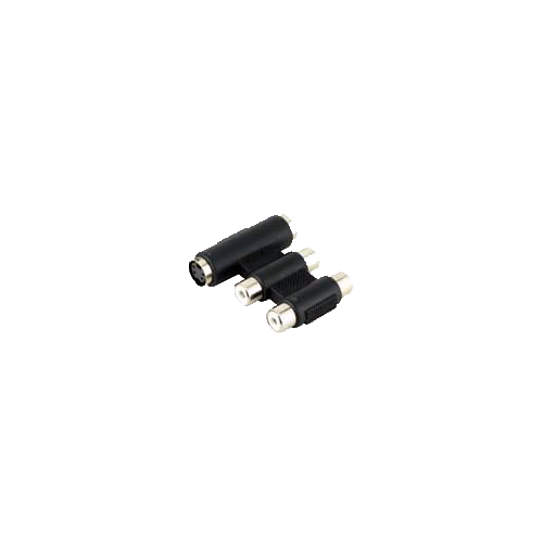   Adapter 2x Cinchbuchse u. S-VHS-Buchse an 2x Cinchbuchse u. S-VHS-Buchse