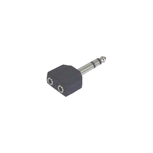 Adapter Klinkenstecker 6,3mm stereo an 2x Klinkenbuchse 3,5mm mono