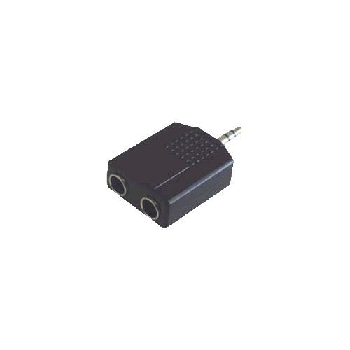   Adapter Klinkenstecker 3,5mm stereo an 2x Klinkenbuchse 6,3mm mono
