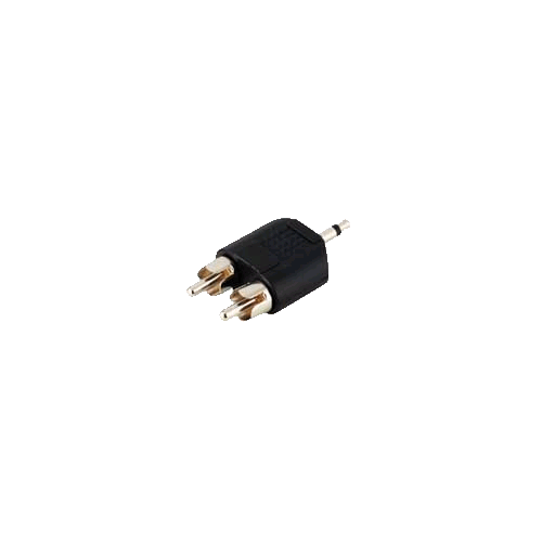Adapter Klinkenstecker 3,5mm mono an 2x Cinchstecker