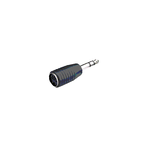 Adapter Klinkenstecker 6,3mm stereo an DIN-Buchse 5pol