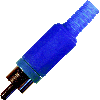   Cinchstecker, Kunststoff, blau