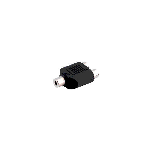   Adapter Klinkenbuchse 3,5mm mono auf 2x Cinchbuchse