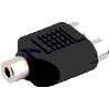   Adapter Klinkenstecker 3,5mm mono auf 2x Cinchbuchse