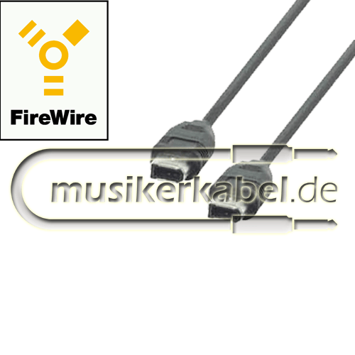   Firewire-Kabel 6pol - 6pol 1,8m