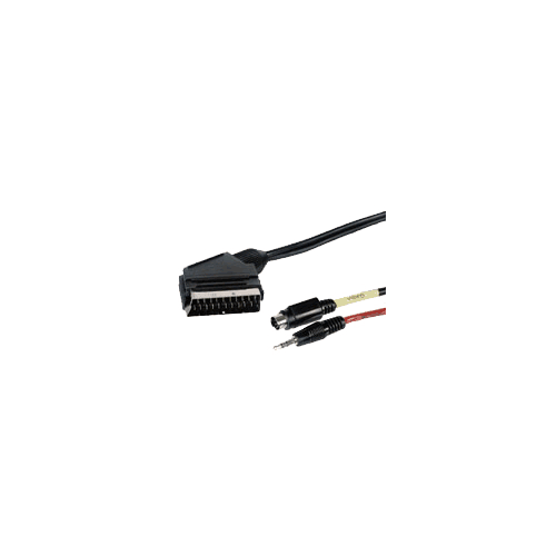 S-VHS-Stecker u. Klinkenstecker 3,5mm stereo an Scart, 2m