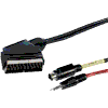   S-VHS-Stecker u. Klinkenstecker 3,5mm stereo an Scart, 2m