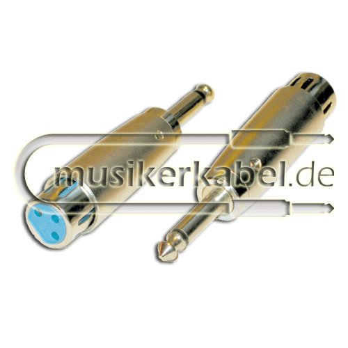   Adapter XLR-Buchse female an Klinkenstecker 6,3mm mono, Import