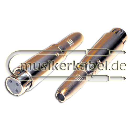 Adapter XLR-Buchse female an Klinkenbuchse 6,3mm mono, Import