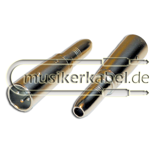 Adapter XLR-Buchse male an Klinkenbuchse 6,3mm mono, Import