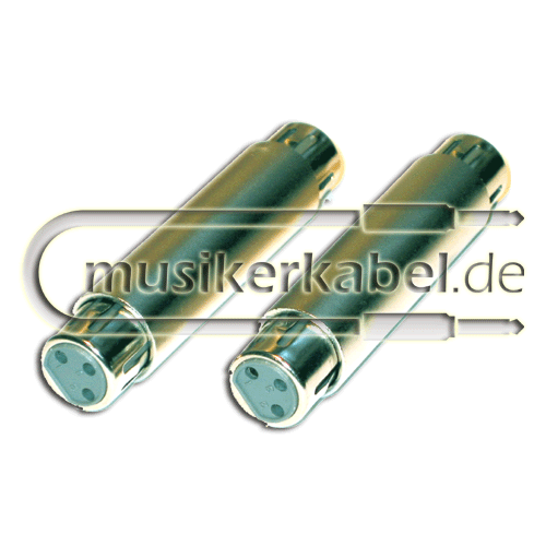 Adapter XLR-Buchse female an XLR-Buchse female, Import