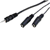   Adapter Klinke 3,5mm stereo an 2x Klinkenbuchse 3,5mm stereo, 20cm Kabel