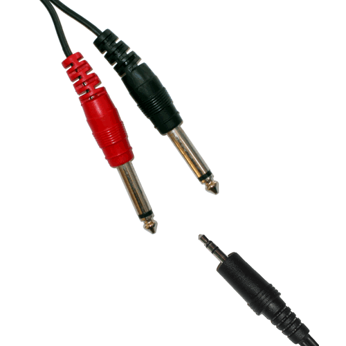 Klinkenstecker 3,5mm stereo an 2x Klinkenstecker 6,3mm mono 3m