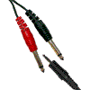 Klinkenstecker 3,5mm stereo an 2x Klinkenstecker 6,3mm mono 6m